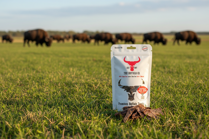 The Buffalo Co. Buffalo Meat Jerky for Dogs | 100% Natural Grass-Fed Dog Treats | 1 x 100g