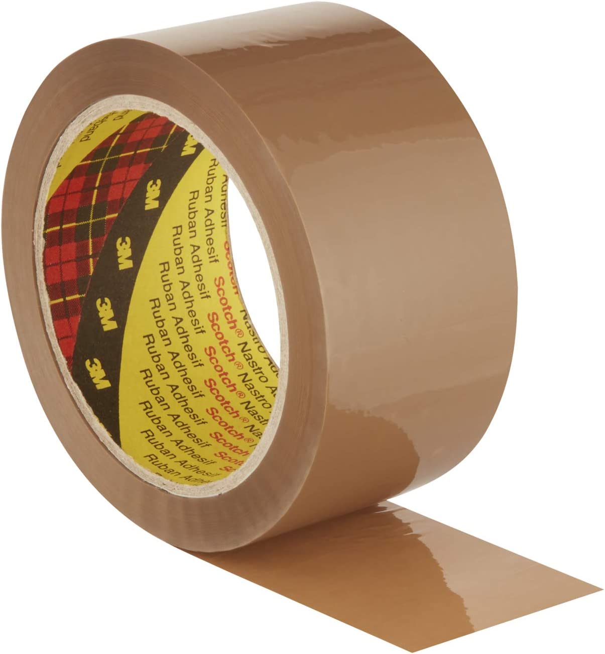Scotch Packaging Tape Low Noise Brown/Buff 48mmx66m Pack 6 - 72 Roll's {Full Box}