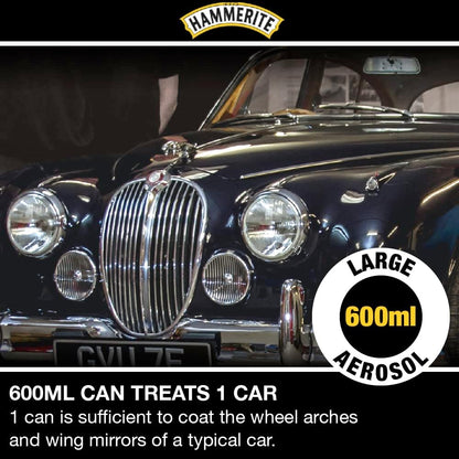 Hammerite Stone Chip Shield Underbody Black Metal Paint  600Ml Aerosol