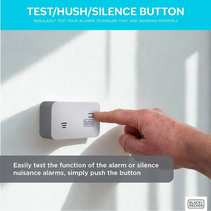 Black + Decker Carbon Monoxide Detector | Easy  Install | Carbon Monoxide Alarm For Home & Busin