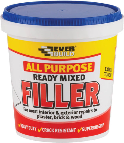 Everbuild All Purpose Ready Mixed Filler – Interior And Exterior Use – White – 600G