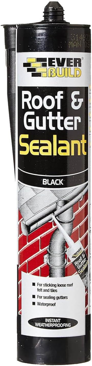 Everbuild - Roof & Gutter Sealant Black Tube