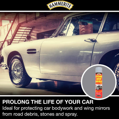Hammerite Stone Chip Shield Underbody GREY Metal Paint  600Ml Aerosol
