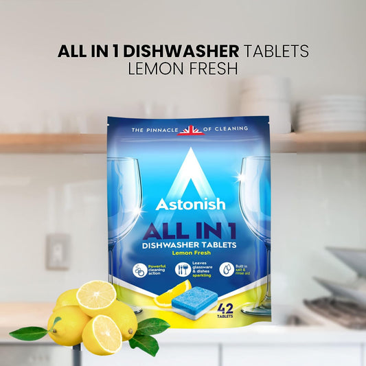 Astonish All In 1 Dishwasher Tablets Lemon (3x42) 126 Tabs