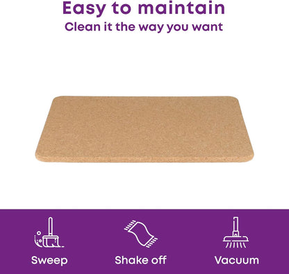 Blue Canyon Natural Cork Bath Mats, Eco-Friendly Durable Wooden Non-slip Bathroom Accessory