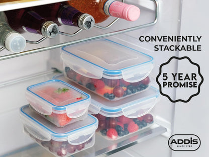 Addis Clip Tight Food Storage Container Large 2L Round Airtight Silicone Seal