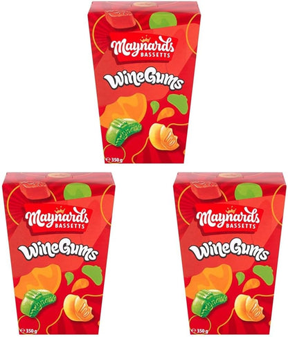 Maynards Bassetts Wine Gums Sweets Carton 3 x 350g