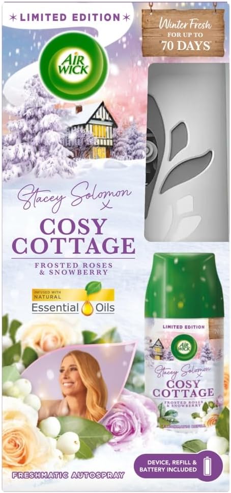 Air Wick Freshmatic Cosy Cottage Frosted Roses & Snowberry 250ml Kit & Refill