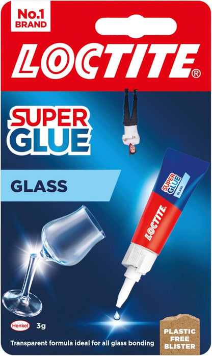 Loctite Glass Bond, Instant Super Glue for Glass, Clear, 1 x 3g