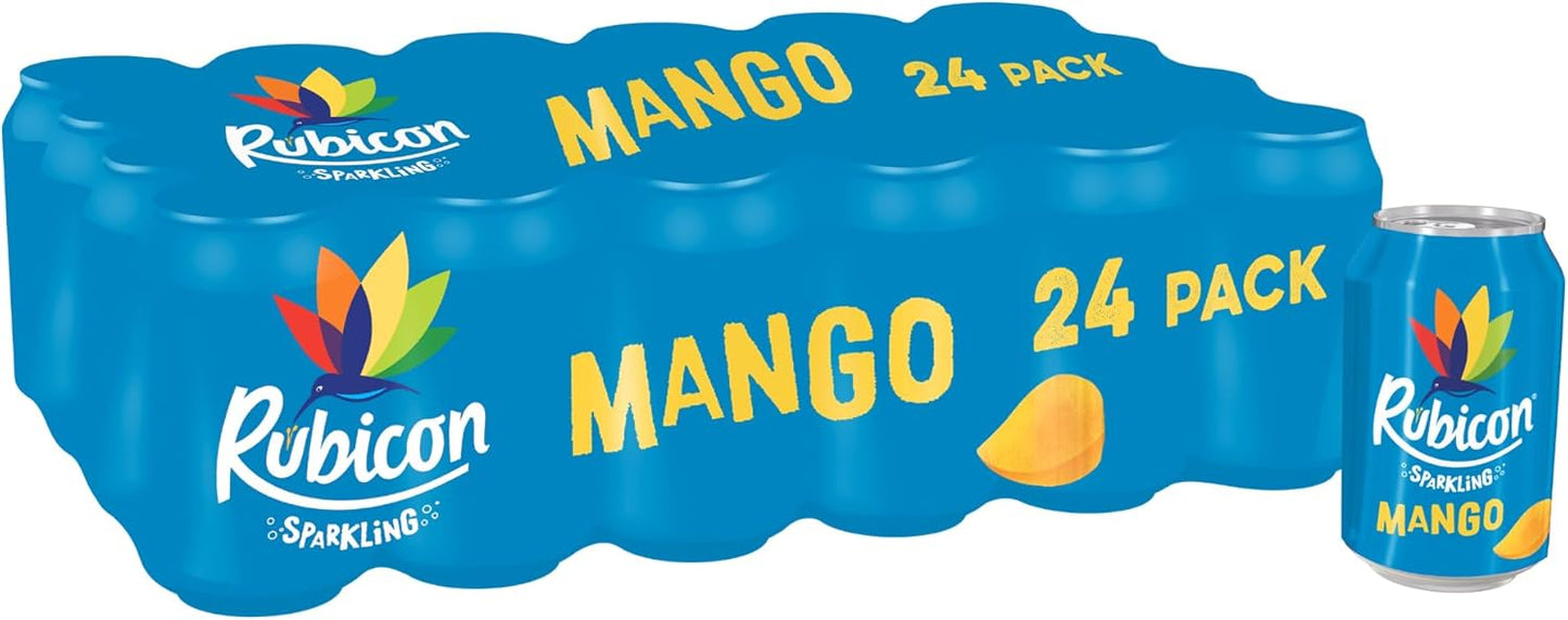 Rubicon Sparkling Mango Drink | 24 x 330ml Cans