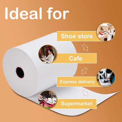 Thermal Till Rolls BPA FREE by Roll-X (Size 80x80)