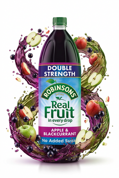 Robinsons NAS Double Concentrate Apple and Blackcurrant 1.75L