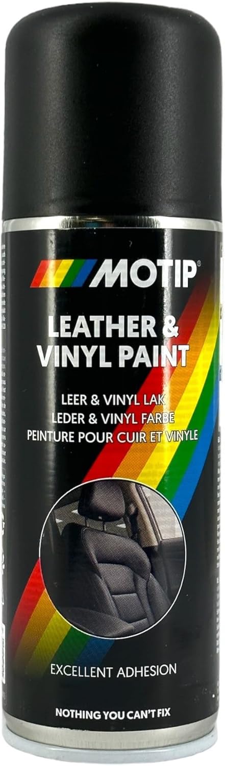 Motip Leather &amp; Vinyl Paint Black | 1 x 200ml