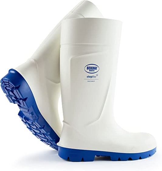 Bekina Easygrip Full Safety Boot White  {All Sizes}