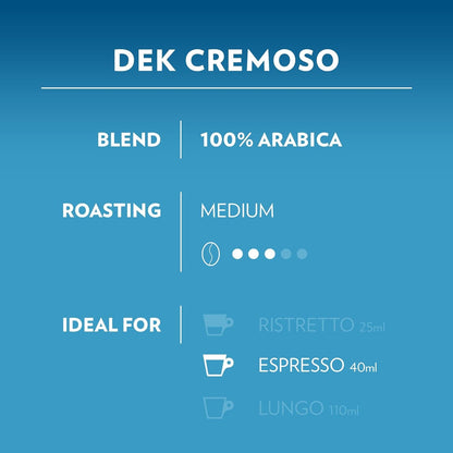 Lavazza A Modo Mio Dek Cremoso Decaf Espresso Eco Caps 16 Capsules