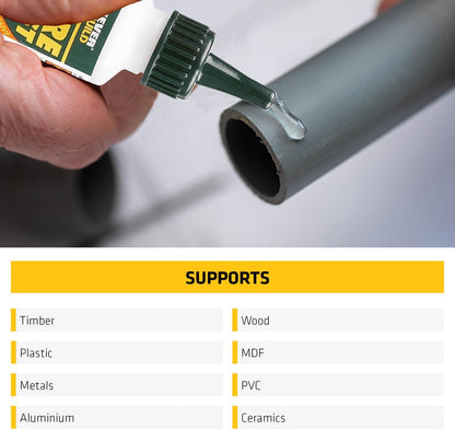 Everbuild Mitre Fast Two Part Instant Bonding Kit, 50g Adhesive & 200ml Activator.