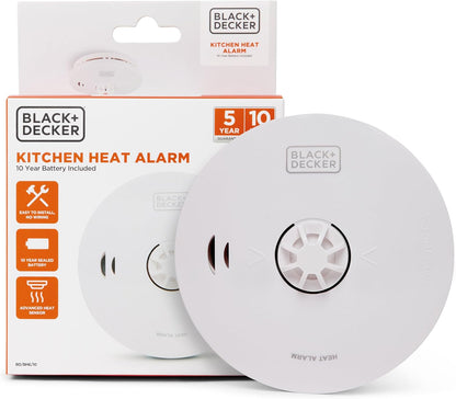 Black + Decker Heat Alarm |10 Year Sealed Lithium Battery Life | Thermistor Sensor | For use in