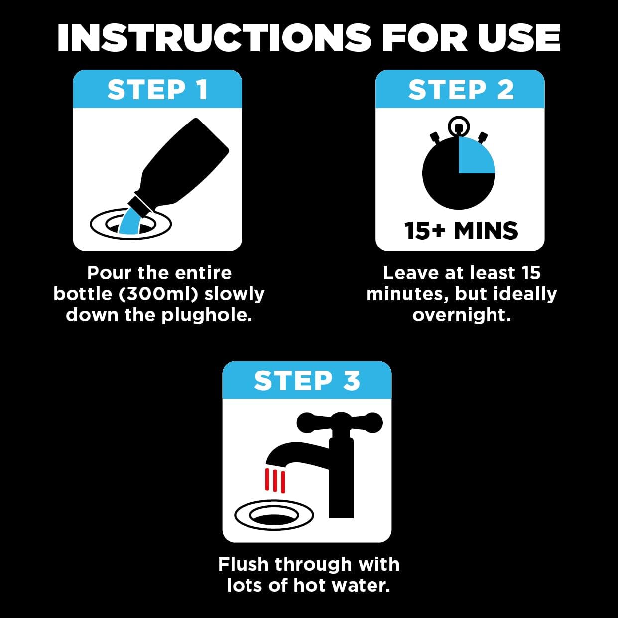 Buster Plughole Unblocker Bathroom 300ml | 3 for Price of 2 Offer