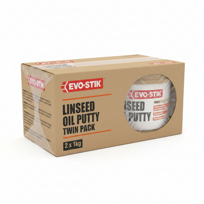 EVO-STIK Linseed Oil Putty | For wood and Metal | 1 kg Tub