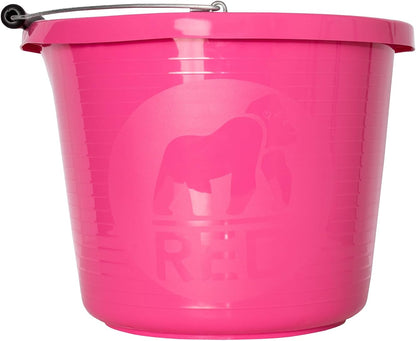 Red Gorilla Premium Builder's Bucket | 14 litre, 3 Gallon | 1 x Pink