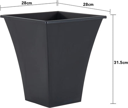 Wham Black Square Metallica Pot 28cm H308
