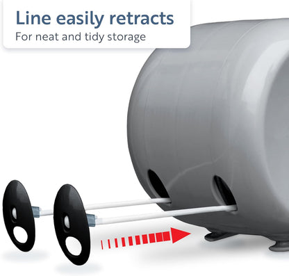 Minky Double Retractable Washing Line 30m | Grey Branded | 2 X 15m/95ft Drying Space