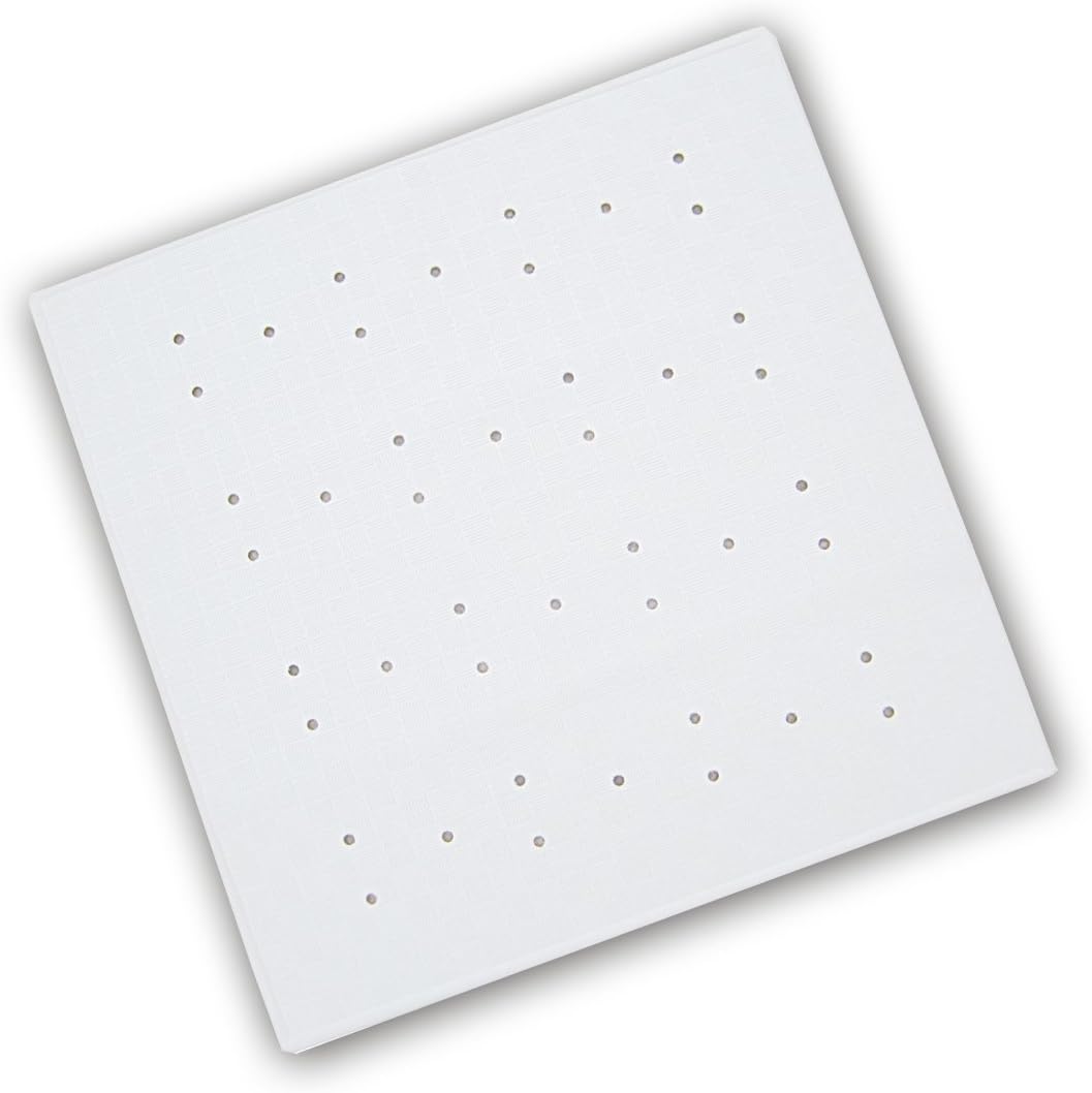 White Anti-Bacterial Rubber Shower Mat With Suction Cup Grips (54 X 54Cm)