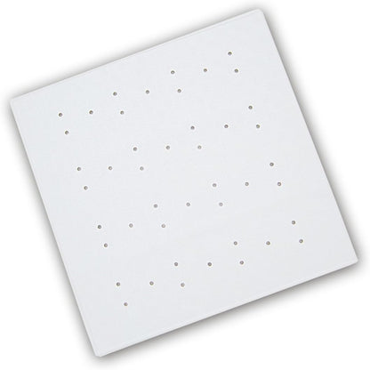 White Anti-Bacterial Rubber Shower Mat With Suction Cup Grips (54 X 54Cm)