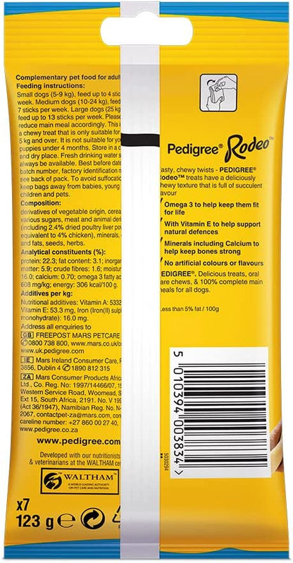 Pedigree Rodeo Dog Treats with Chicken 12 x 7 Sticks {Full Case}