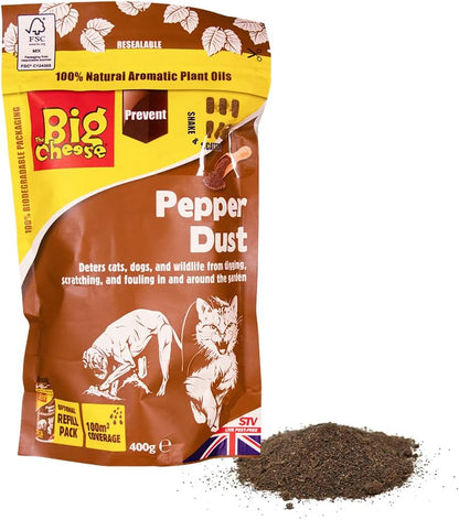 The Big Cheese Cat And Dog Pepper Dust 400g | Natural Cat and Dog Deterrent