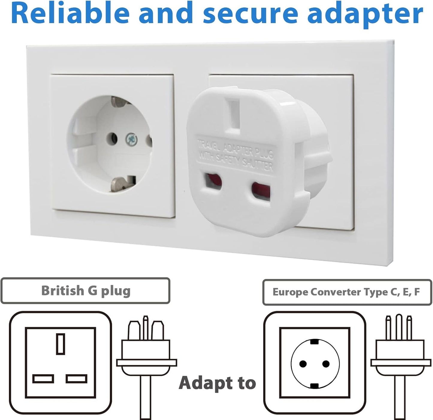 Dencon Electrics UK to EU adapter Socket