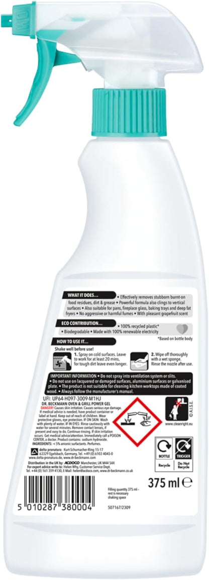 Dr Beckman Oven & Grill Power Gel 375ml | 3 Pack Bundle
