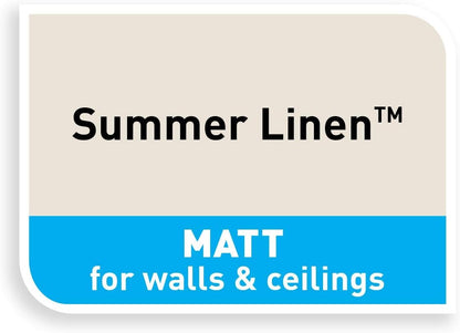 Dulux Matt Emulsion Paint For Walls And Ceilings - Summer Linen 2.5 Litres