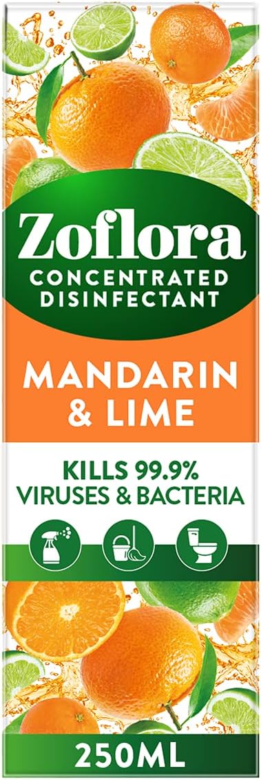 Zoflora Mandarin & Lime Concentrated Multipurpose Disinfectant Liquid | 1 x 250ml