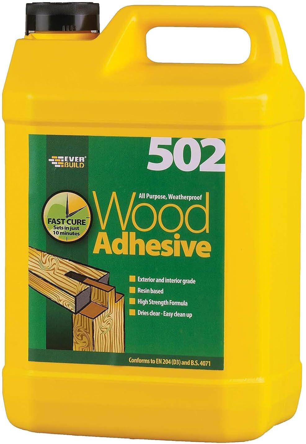 Everbuild 502 All Purpose Weatherproof Wood Adhesive | 1 x 5 Litre