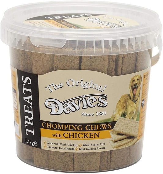 Davies Chomping Chews Chicken 1.4kg Resealable Tub.