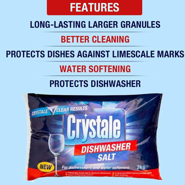 Crystale Dishwasher Salt 3x2kg