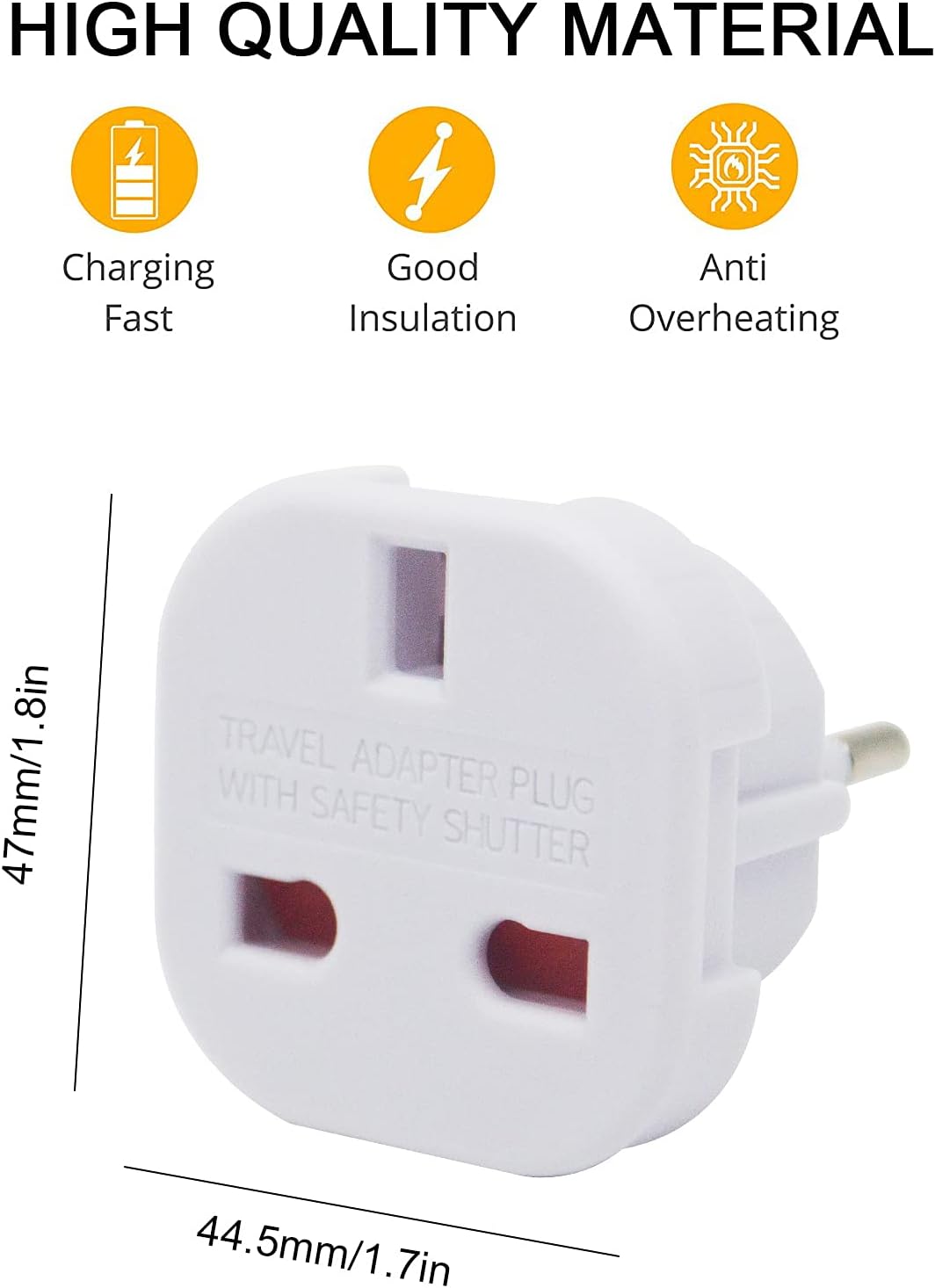 Dencon Electrics UK to EU adapter Socket