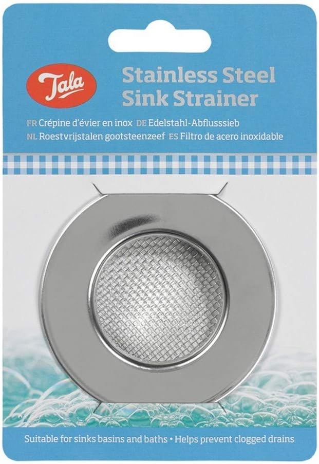 Tala Stainless Steel Kitchen Sink Strainer, Standard Sink Drain Protector Hair Catcher