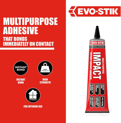 Evo Stick Instant Contact Adhesive Impact Multi-Purpose 30g Glue Super