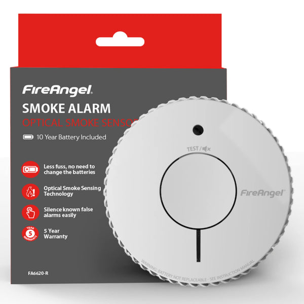 Fireangel Optical Smoke Alarm Sealed With 10 Year Life Battery