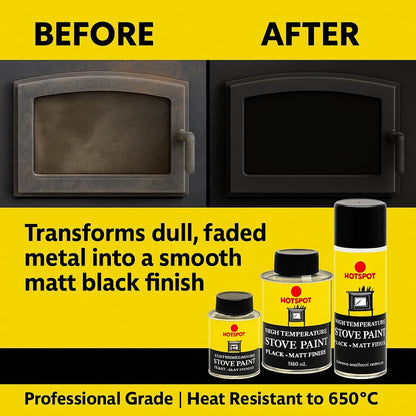Hotspot Stove Paint Matt Black 150ml Aerosol