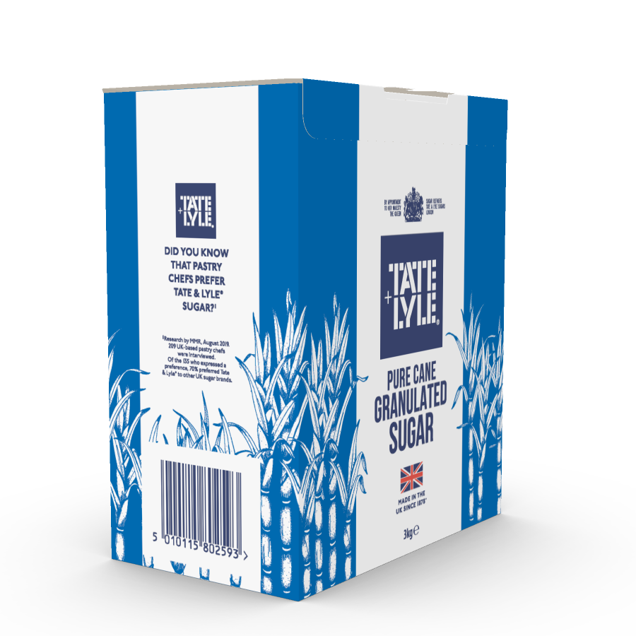 Tate and Lyle Granulated Pure Cane Sugar Drum with Handle 3kg