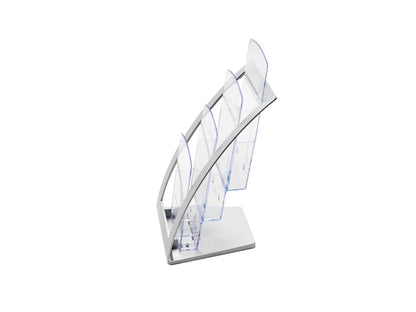 Deflecto Literature Holder 3 Tier DL Portrait Silver - 693645