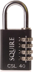 DEFENDER - Black Die-Cast Combination Padlock 40mm