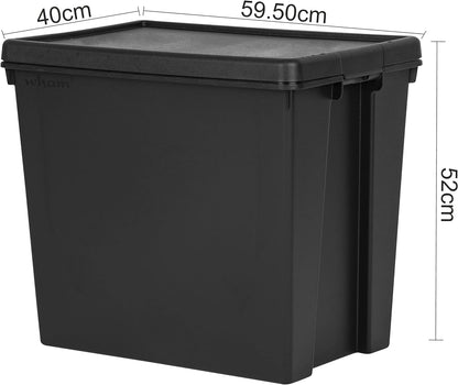 Wham Bam Black Recycled Storage Box 92 Litre