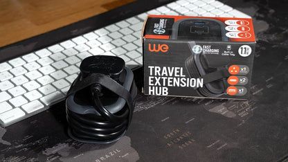 WE Retail Travel Extension Hub - Single Socket Mains Power with 1.1m 13A cable