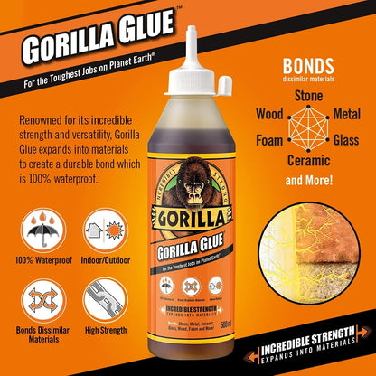 Gorilla Glue 250ml | 100% Waterproof | 1 x 250ml Bottle
