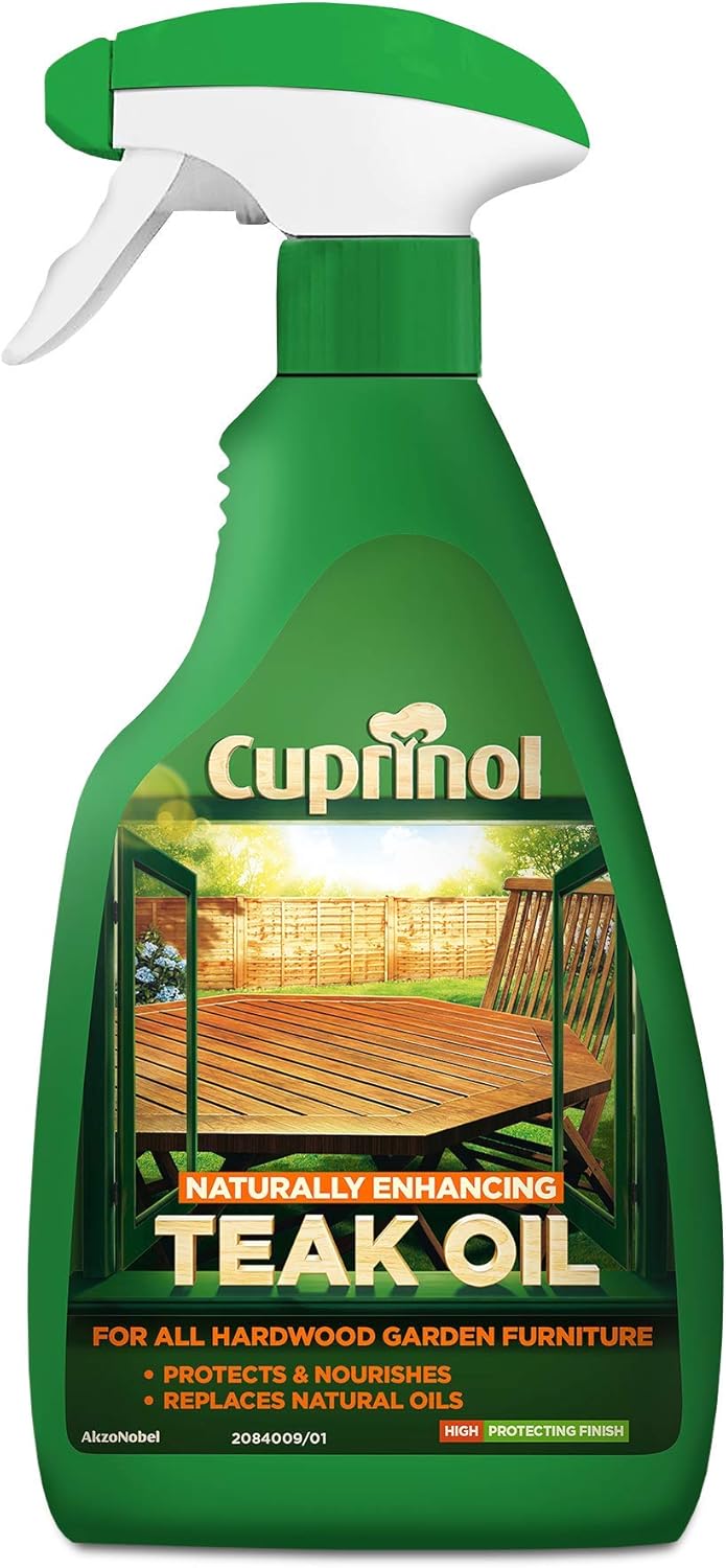 Cuprinol Natural Enhancing Teak Oil | Woodcare for all hardwood | Clear 500ml