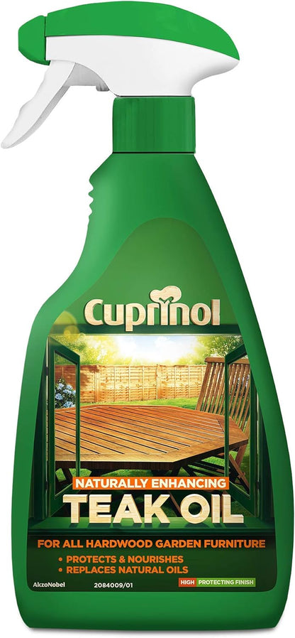 Cuprinol Natural Enhancing Teak Oil | Woodcare for all hardwood | Clear 500ml